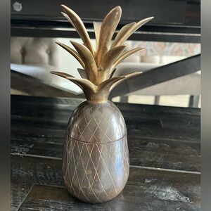 Vintagee Brass Pineapple lidded jar.